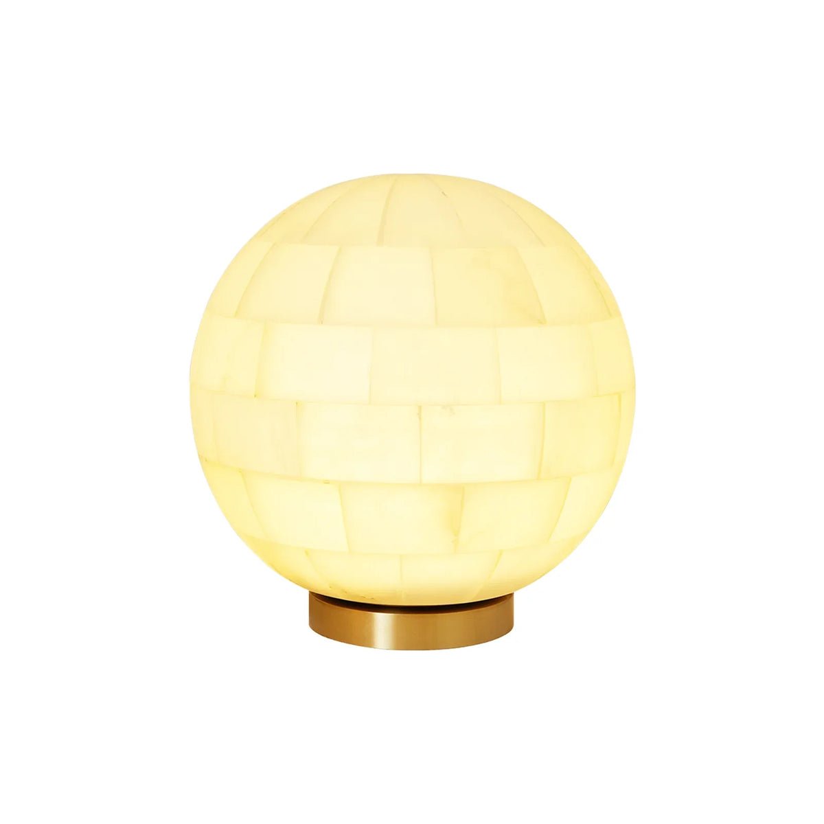 Alabaster Spherical Table Lamp - view 11 | Metavaya