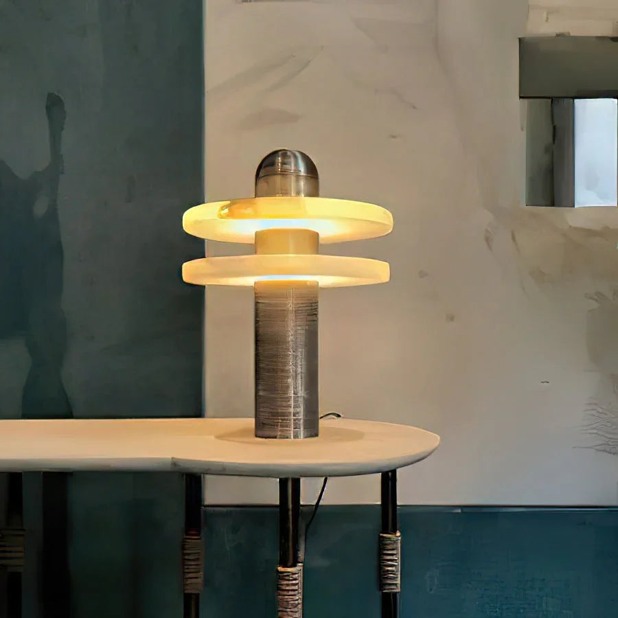 Alabaster Comet Table Lamp - view 2 | Metavaya