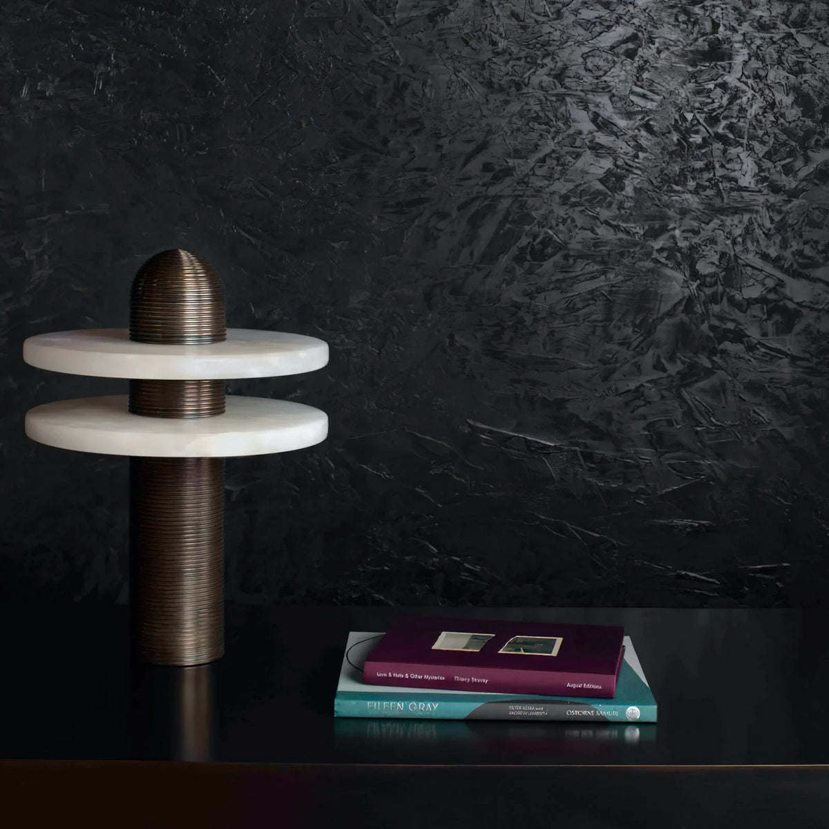 Alabaster Comet Table Lamp - view 10 | Metavaya