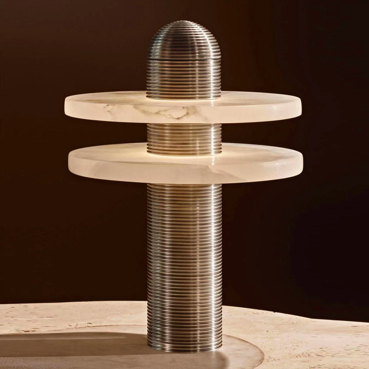 Alabaster Comet Table Lamp - view 8 | Metavaya