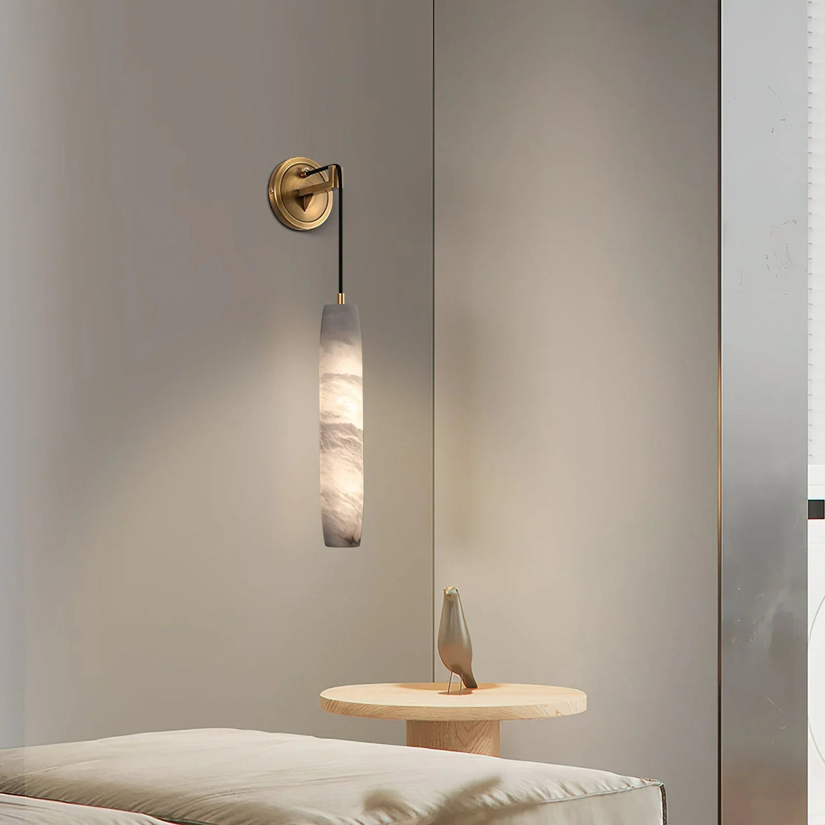 Alabaster Flute Wall Lamp - view 5 | Metavaya