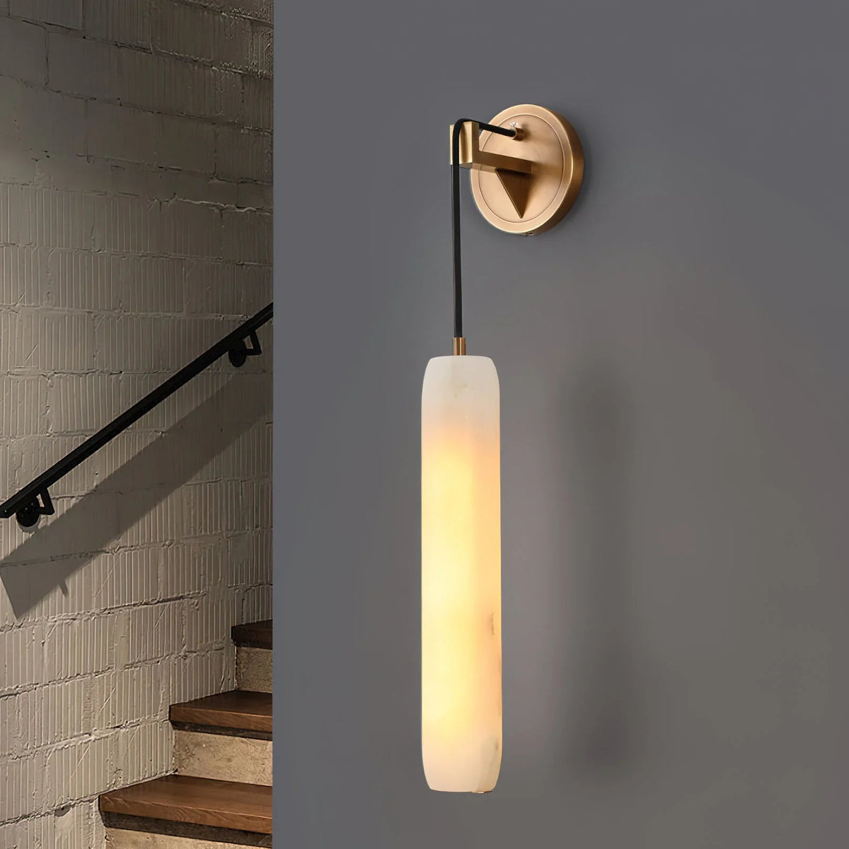 Alabaster Flute Wall Lamp - view 4 | Metavaya