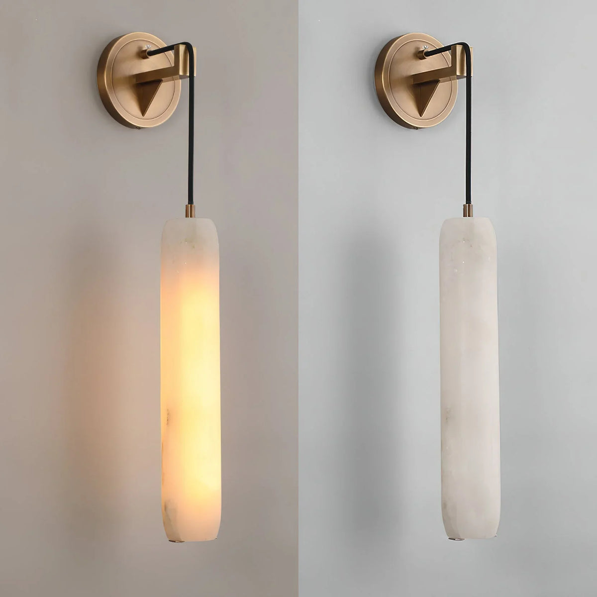 Alabaster Flute Wall Lamp - view 7 | Metavaya