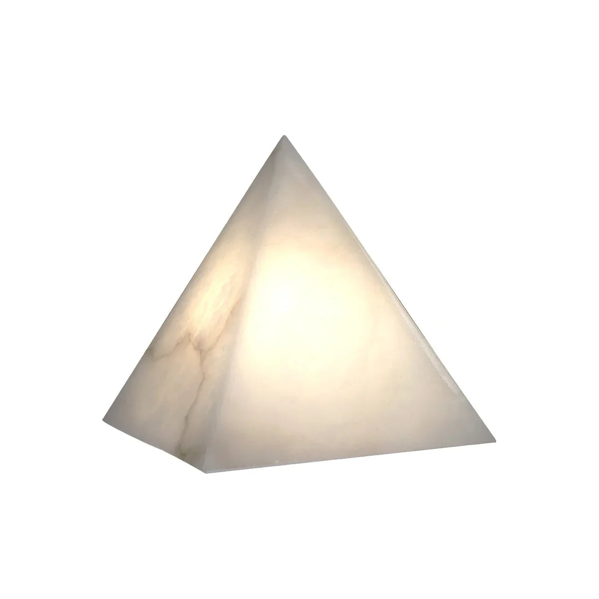 Alabaster Pyramid Table Lamp | Metavaya