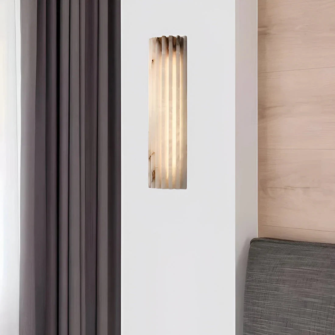 Alvia Alabaster Wall Light - view 5 | Metavaya