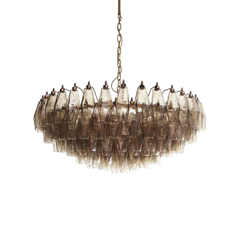 Faceted Smoked Chandelier | Metavaya