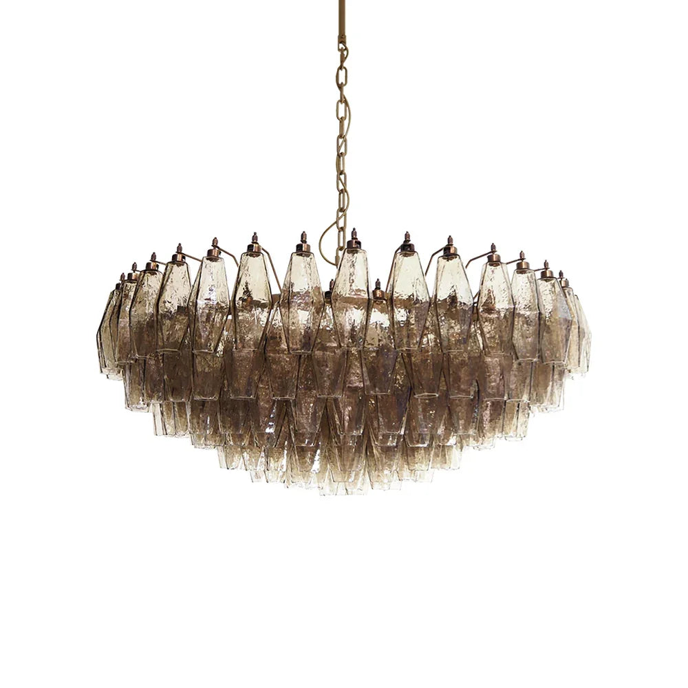 Faceted Smoked Chandelier - view 16 | Metavaya
