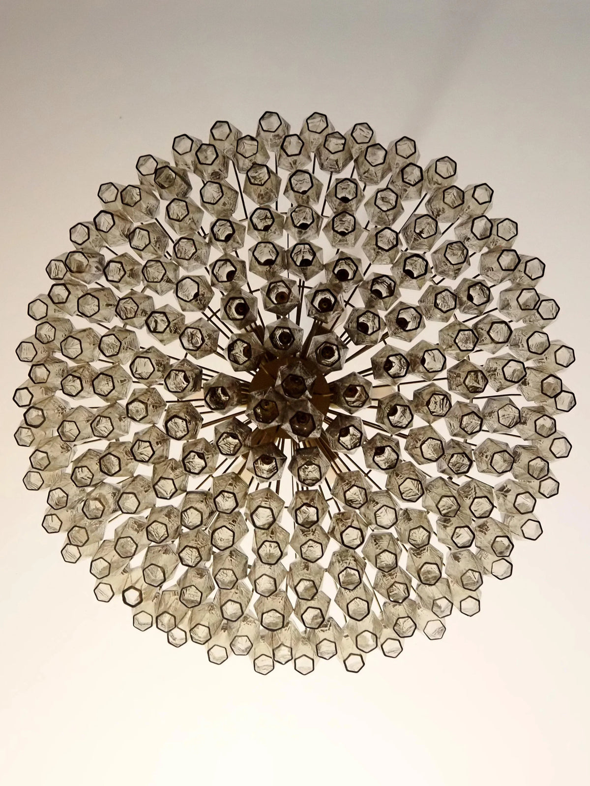 Faceted Smoked Chandelier - view 11 | Metavaya