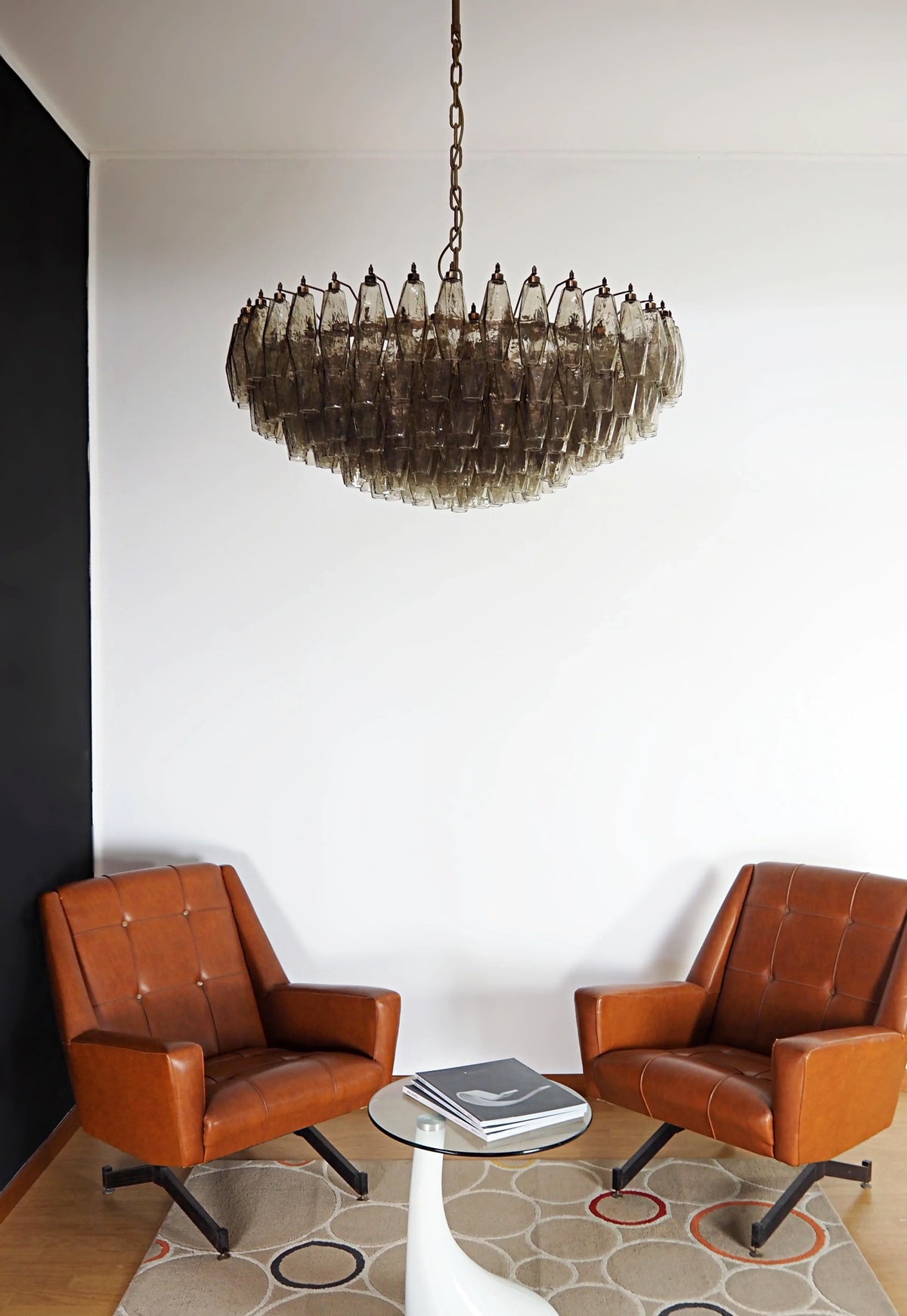 Faceted Smoked Chandelier - view 8 | Metavaya
