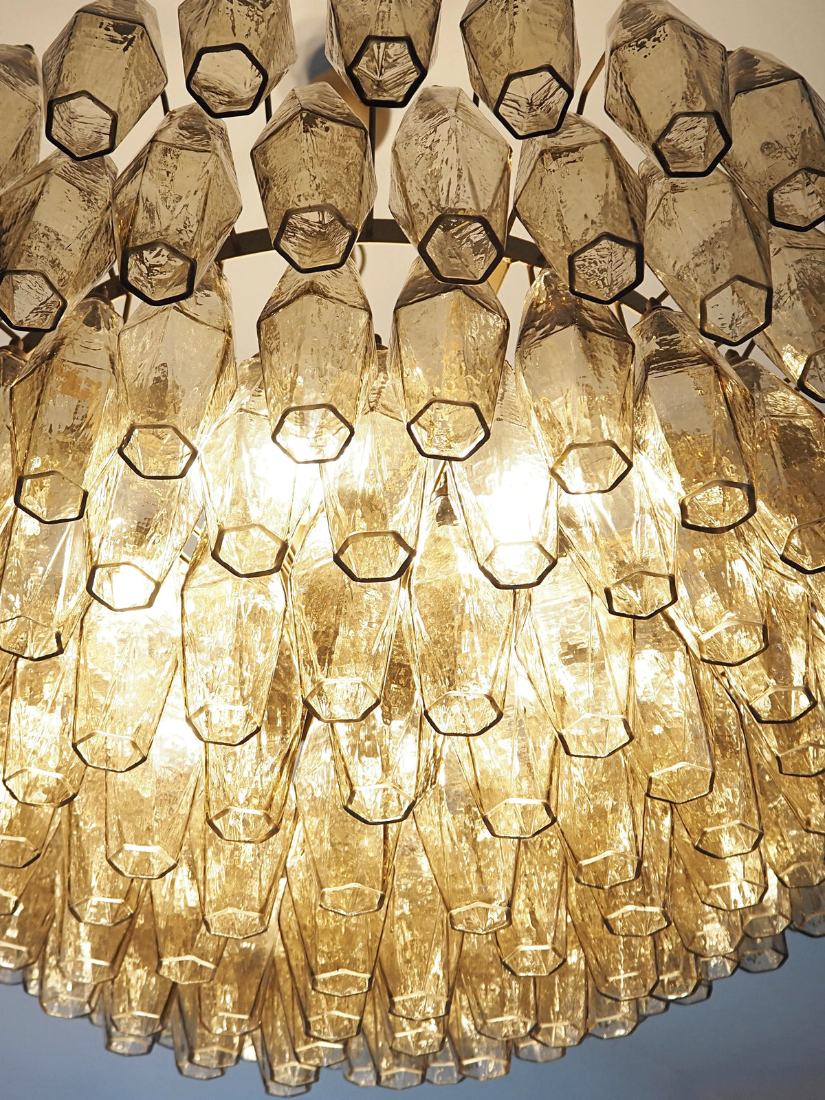 Faceted Smoked Chandelier - view 10 | Metavaya
