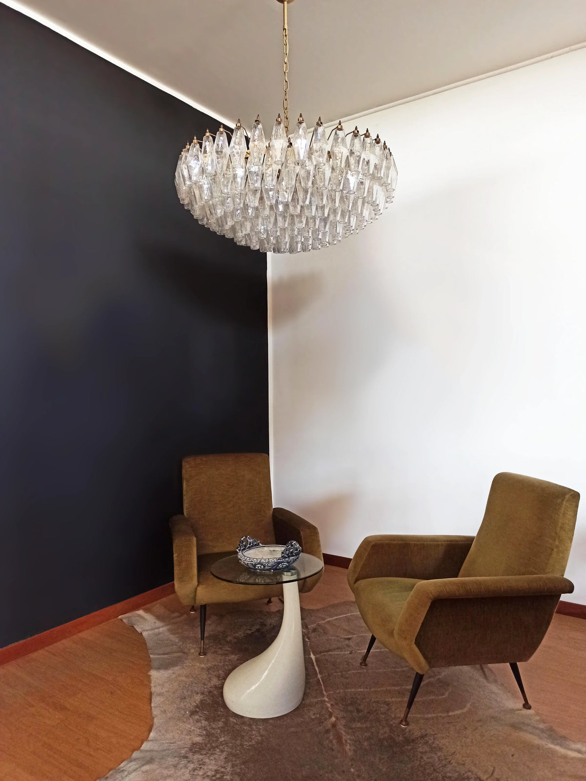 Faceted Transparent Chandelier - view 7 | Metavaya
