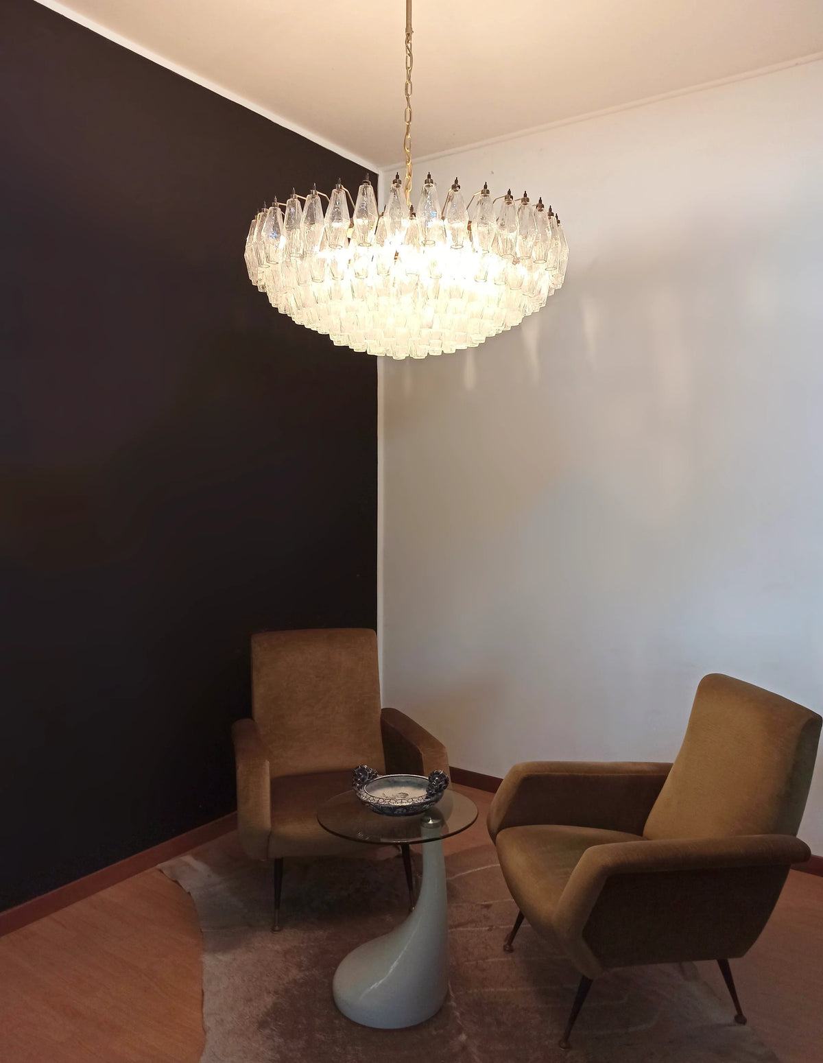 Faceted Transparent Chandelier - view 6 | Metavaya