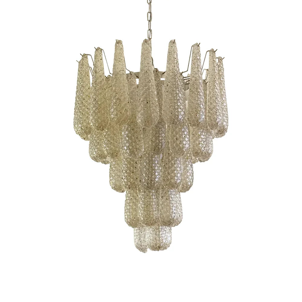 Amber Glass Petals Chandelier | Metavaya