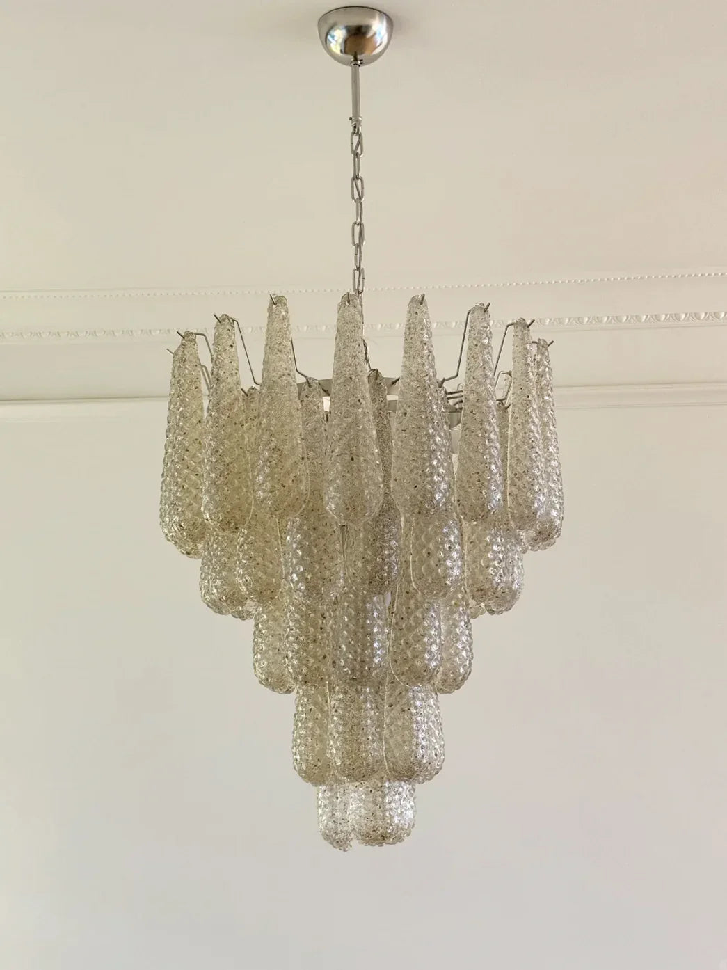 Amber Glass Petals Chandelier - view 11 | Metavaya