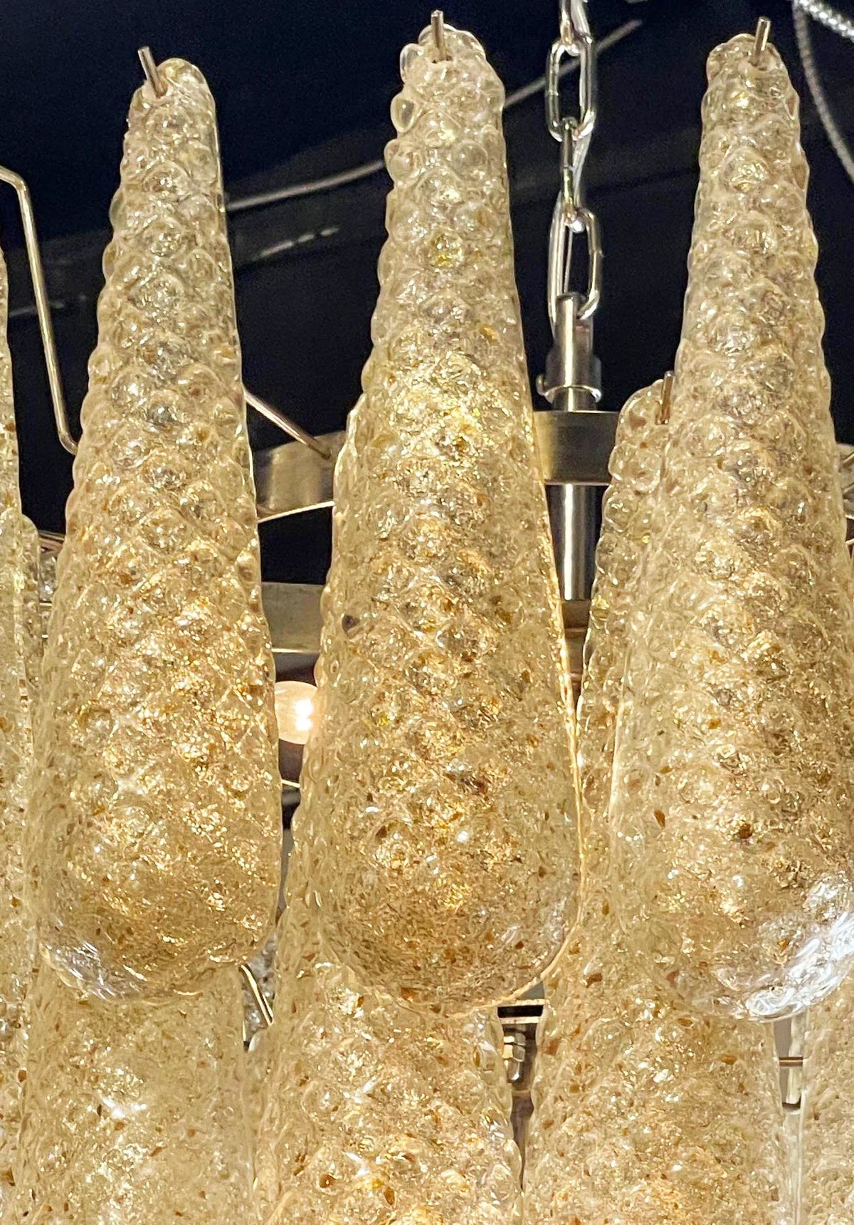 Amber Glass Petals Chandelier - view 13 | Metavaya