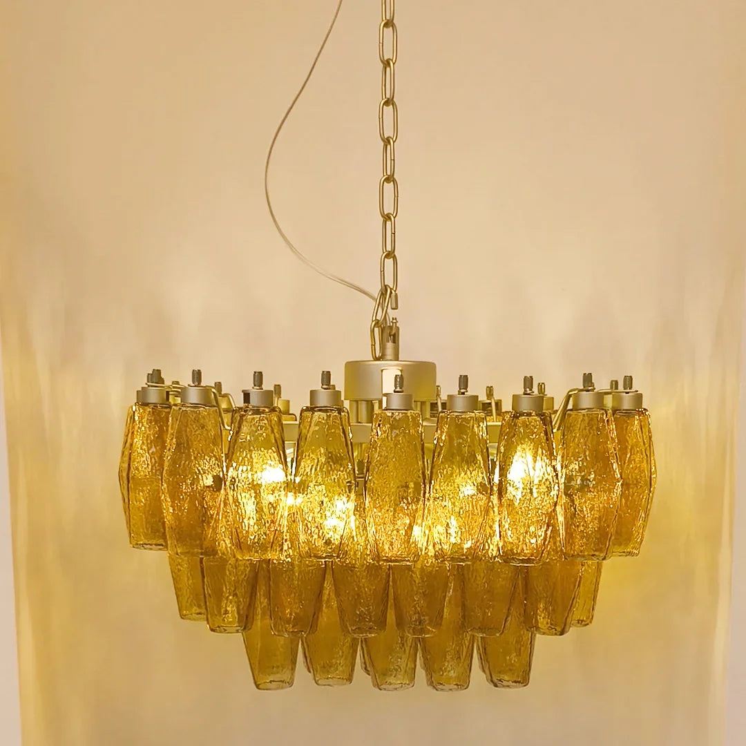 Amber Poliedri Chandelier - view 6 | Metavaya