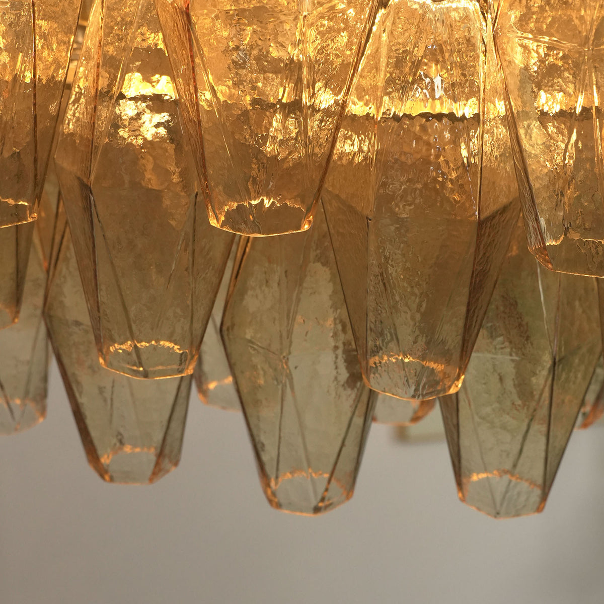 Amber Glass Prism Chandelier - view 20 | Metavaya
