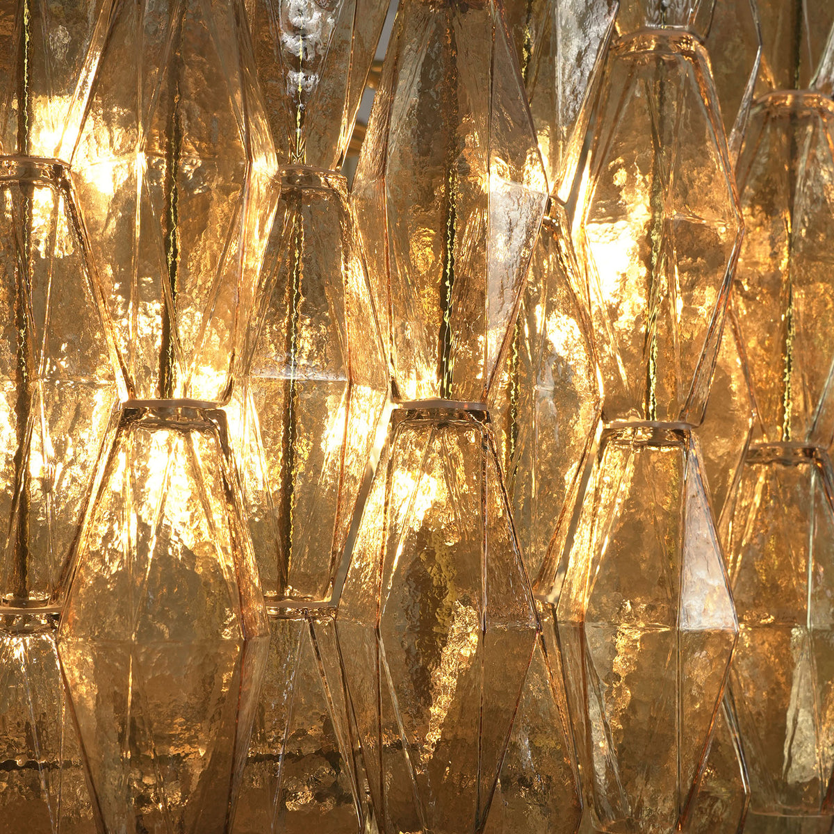 Amber Glass Prism Chandelier - view 18 | Metavaya