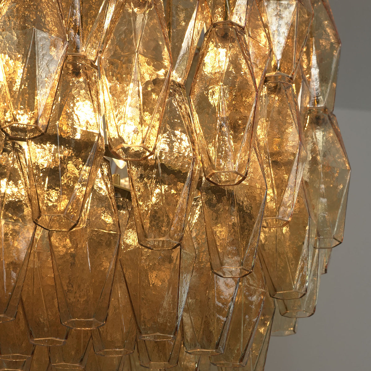 Amber Glass Prism Chandelier - view 17 | Metavaya