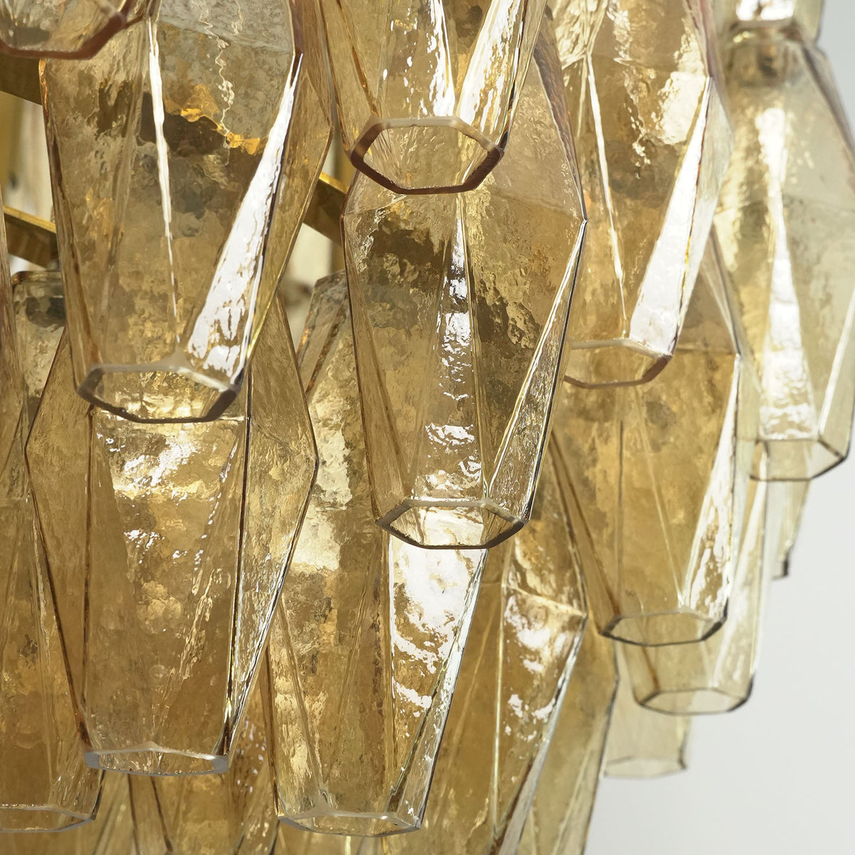 Amber Glass Prism Chandelier - view 23 | Metavaya
