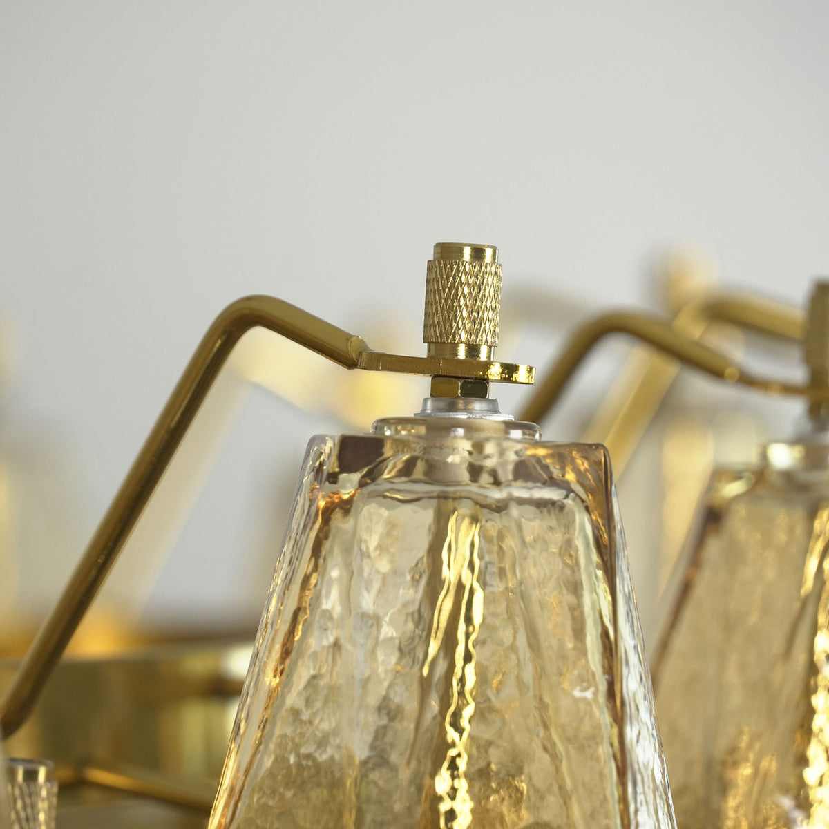 Amber Glass Prism Chandelier - view 24 | Metavaya