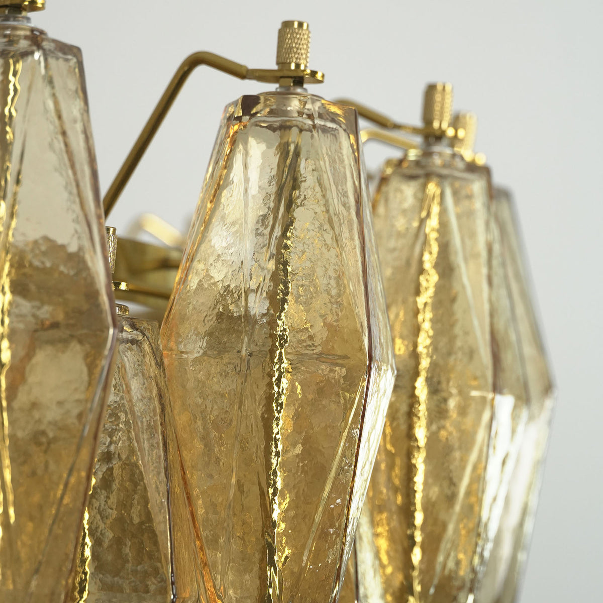Amber Glass Prism Chandelier - view 25 | Metavaya