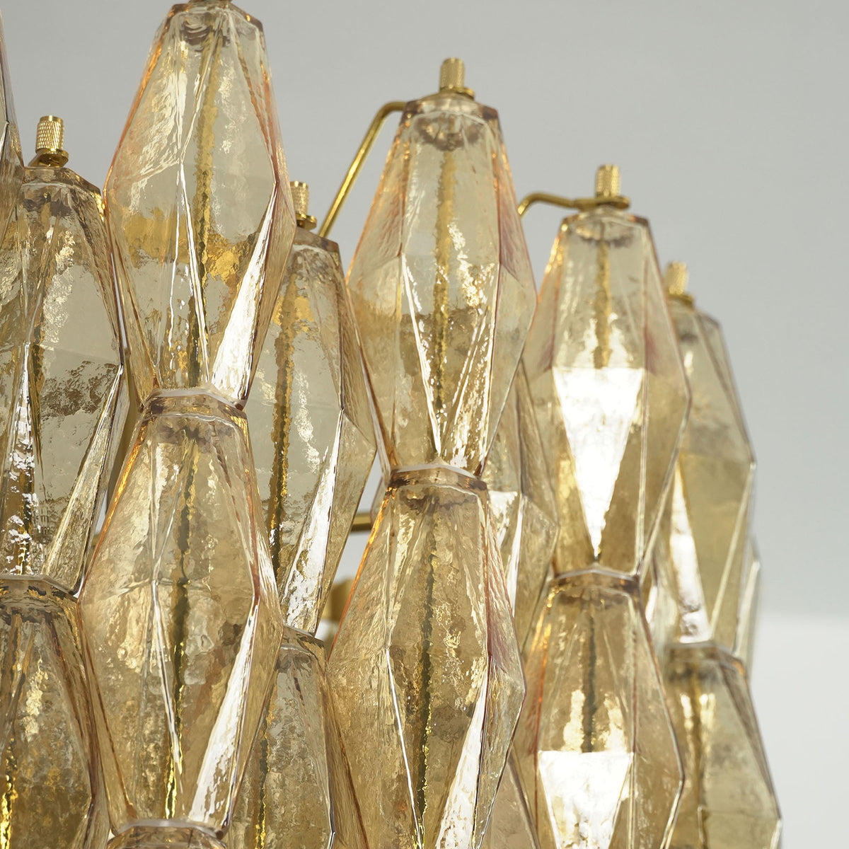 Amber Glass Prism Chandelier - view 27 | Metavaya