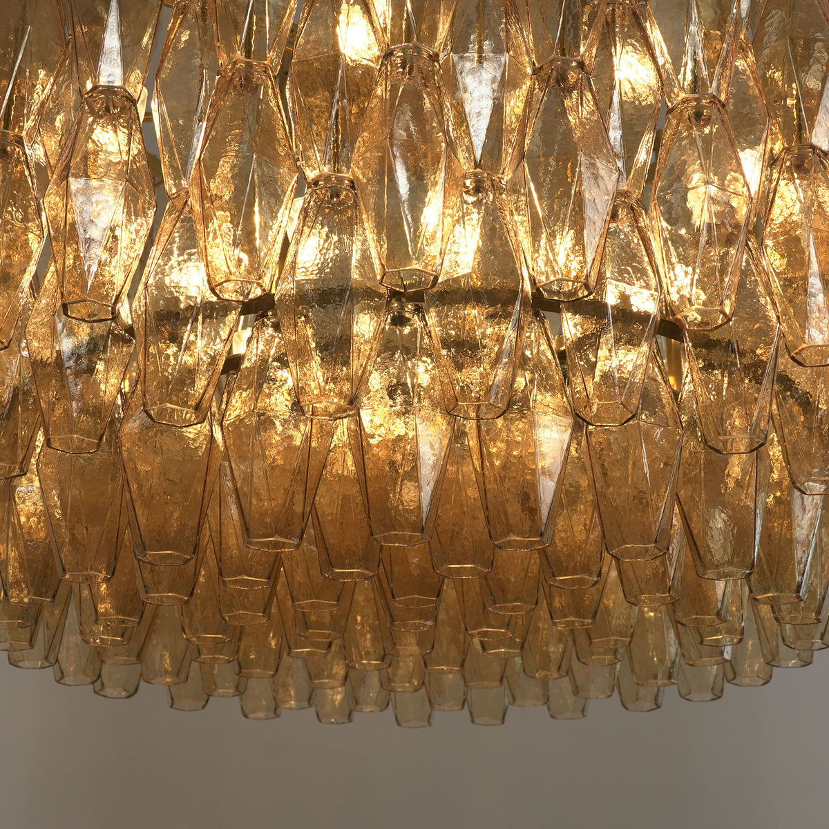 Amber Glass Prism Chandelier - view 16 | Metavaya