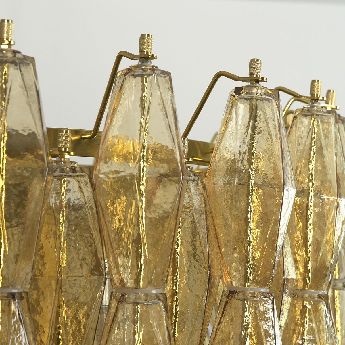 Amber Glass Prism Chandelier - view 21 | Metavaya