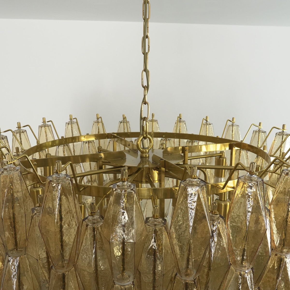 Amber Glass Prism Chandelier - view 26 | Metavaya
