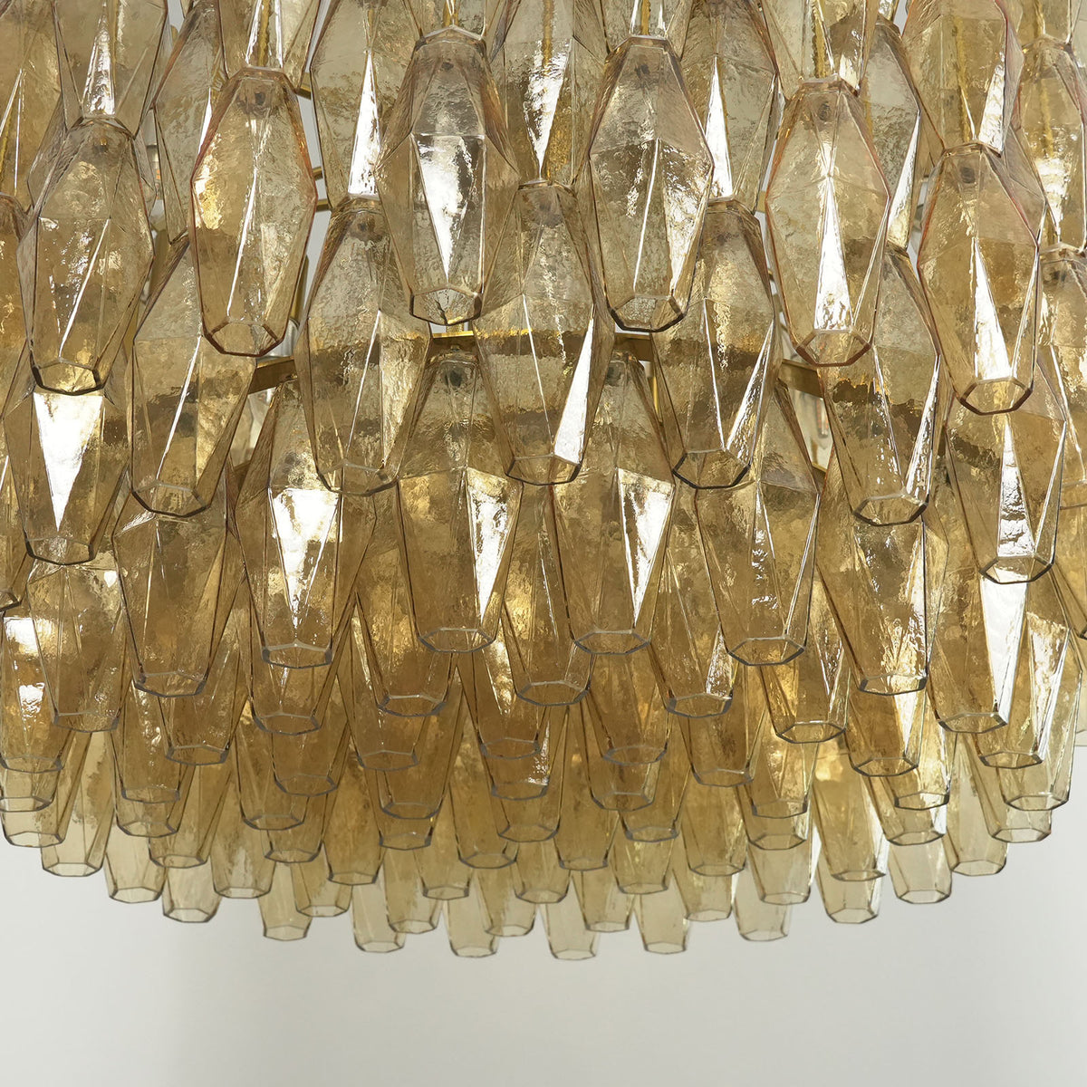 Amber Glass Prism Chandelier - view 22 | Metavaya