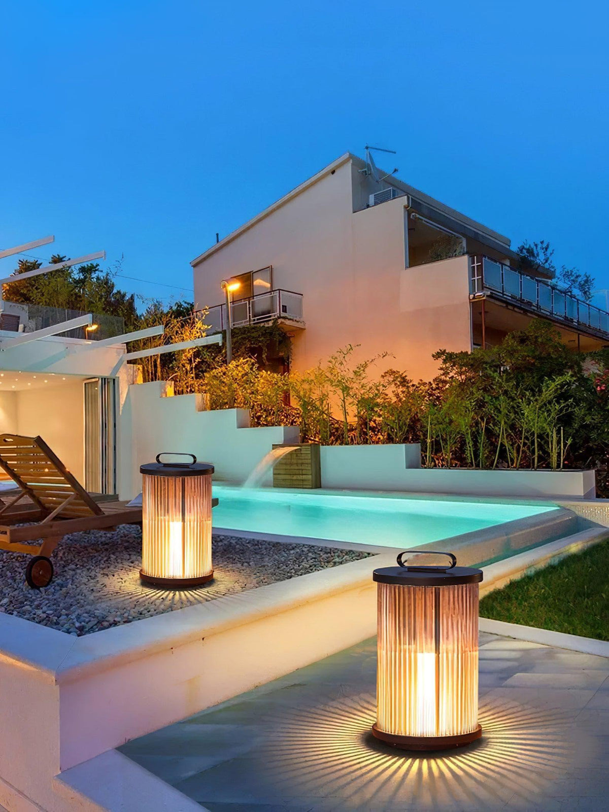 Metavaya Floor lamp Ambient Line Lantern Garden Lights