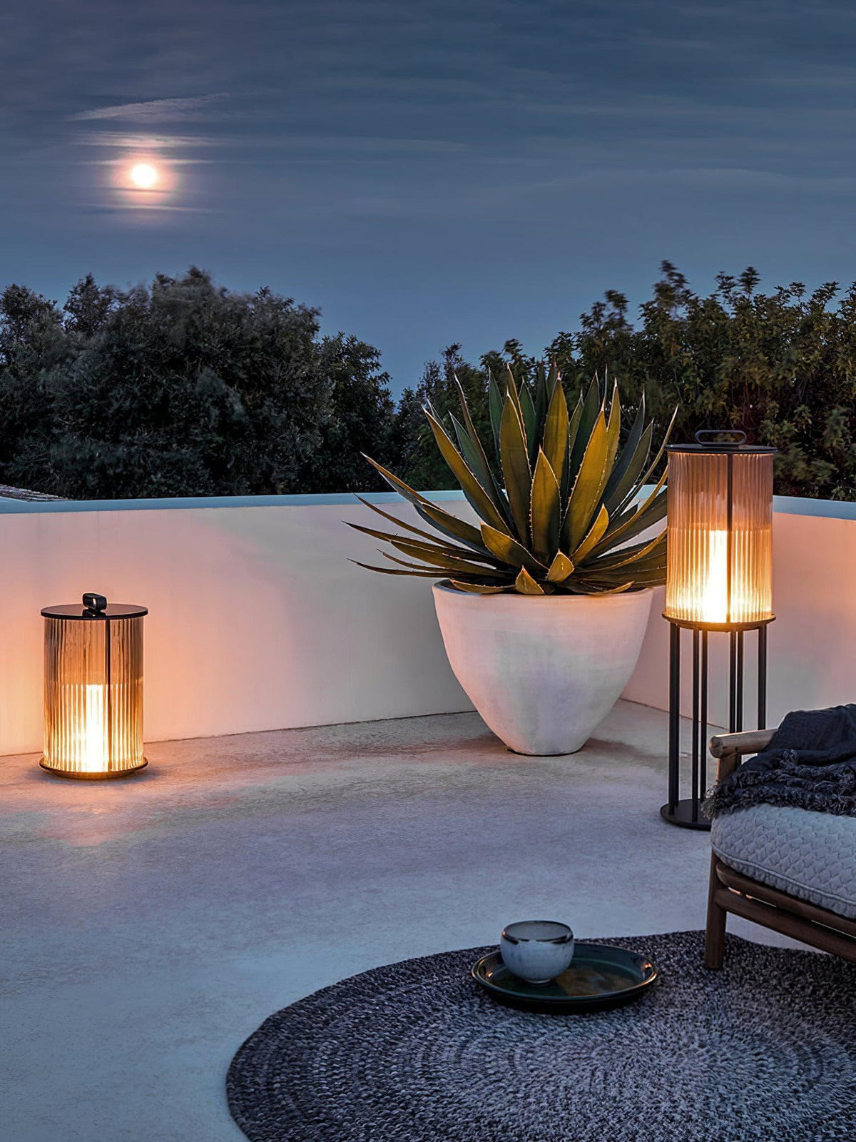 Metavaya Floor lamp Ambient Line Lantern Garden Lights