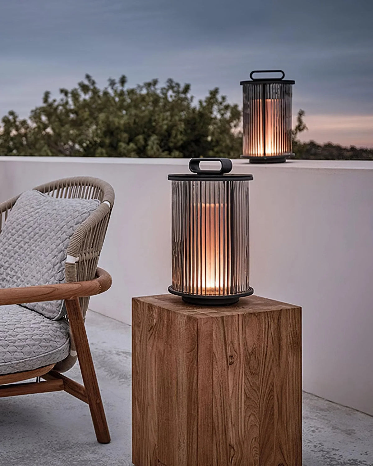Metavaya Floor lamp Ambient Line Lantern Garden Lights