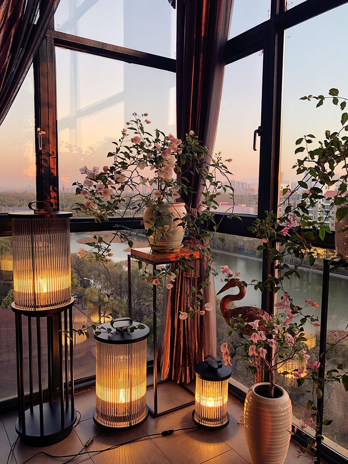 Metavaya Floor lamp Ambient Line Lantern Garden Lights