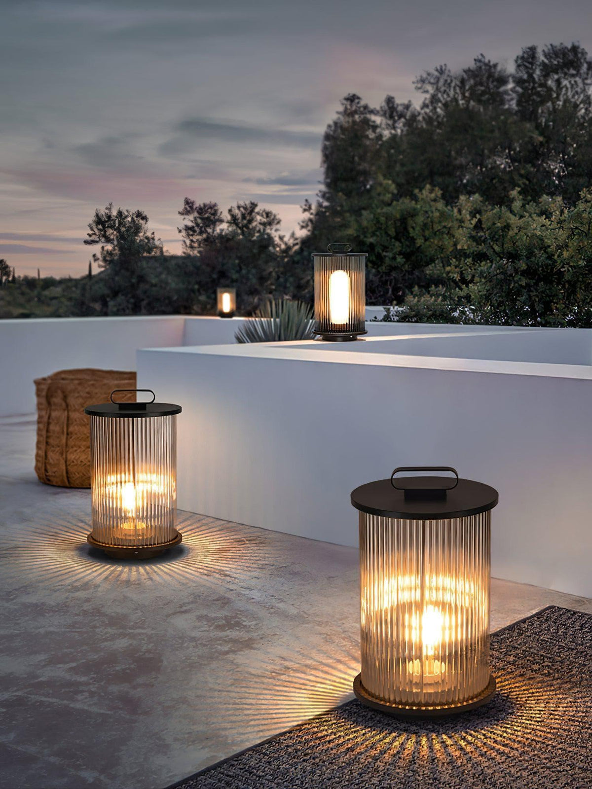 Metavaya Floor lamp Ambient Line Lantern Garden Lights
