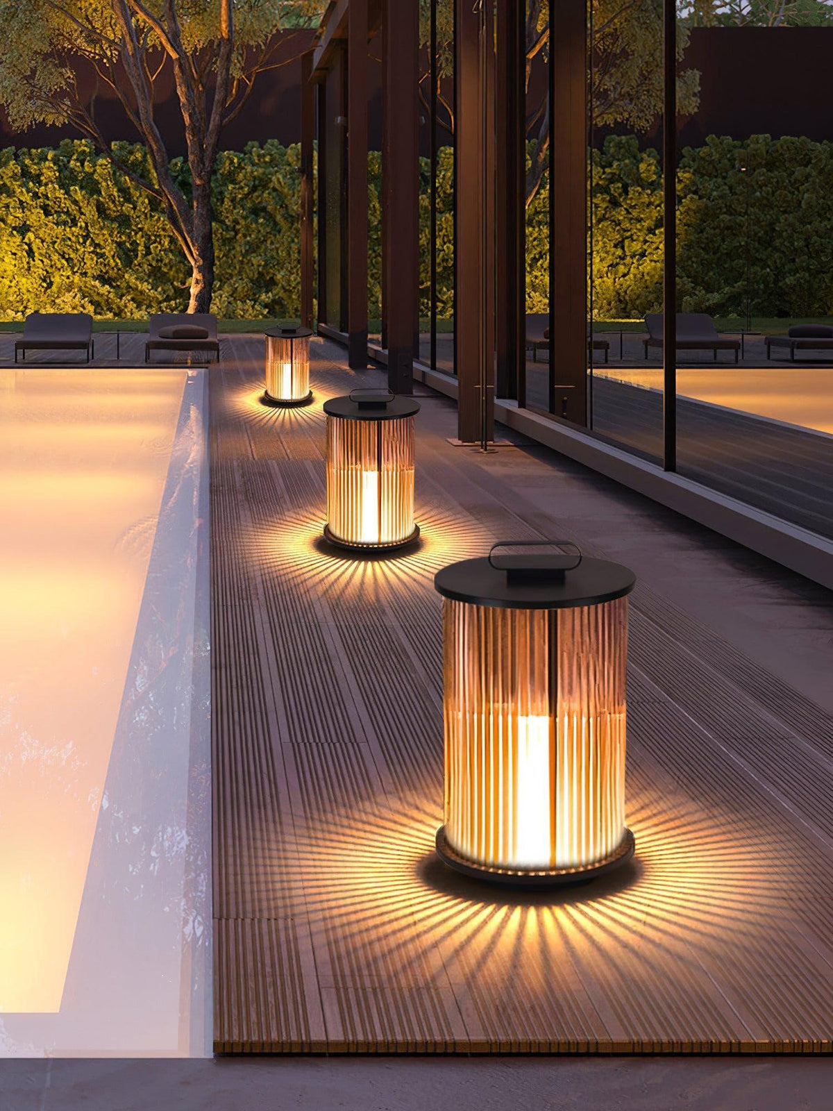 Metavaya Floor lamp Ambient Line Lantern Garden Lights