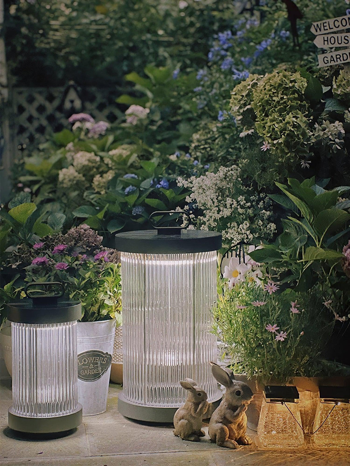 Metavaya Floor lamp Ambient Line Lantern Garden Lights