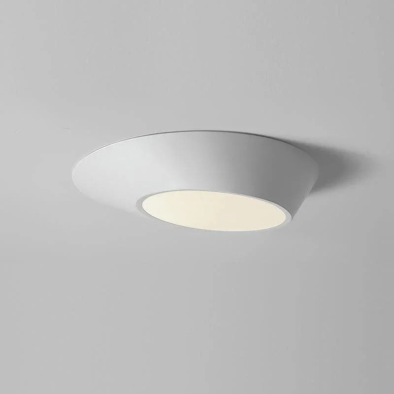 Metavaya Ceiling light Dia 20cm x H 5.5cm / ∅ 7.9″ x H 2.2″ / White / Warm Light Angled Ceiling Light 6938617814366 M2023111104-1