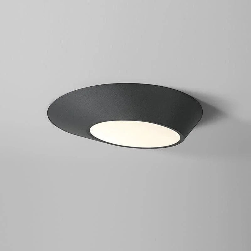 Metavaya Ceiling light Dia 20cm x H 5.5cm / ∅ 7.9″ x H 2.2″ / Black / Warm Light Angled Ceiling Light 6938617814403 M2023111104-2