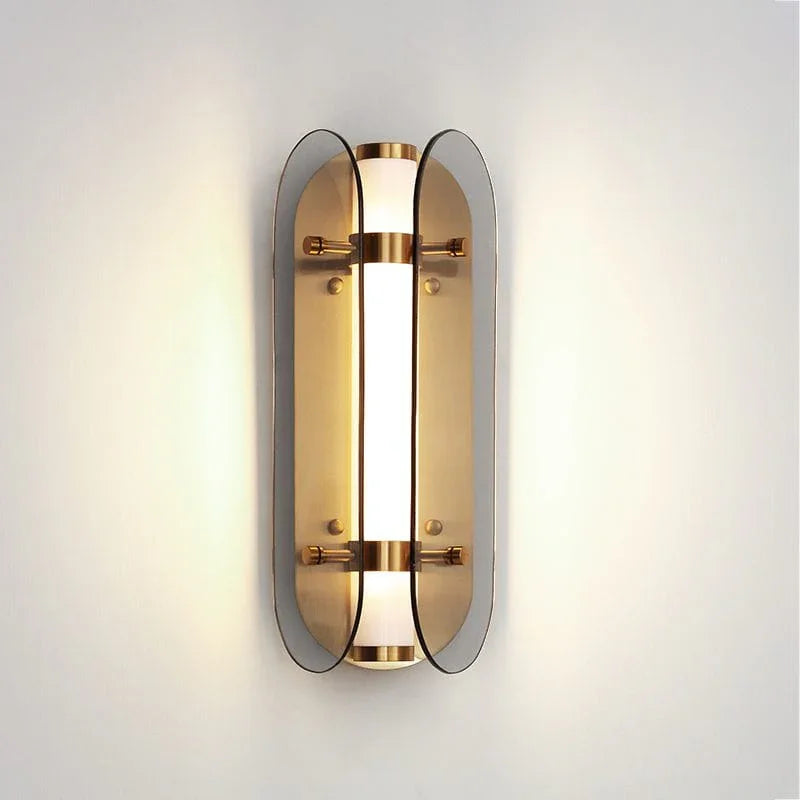 Metavaya Wall lamp Dia 15 cm x H 35 cm / ∅ 5.9 x H 13.7″ / Smoked glass / Warm White Arch Wall Lamp 662668905563 M2024011010-2 Arch Wall Lamp | Discount Sale