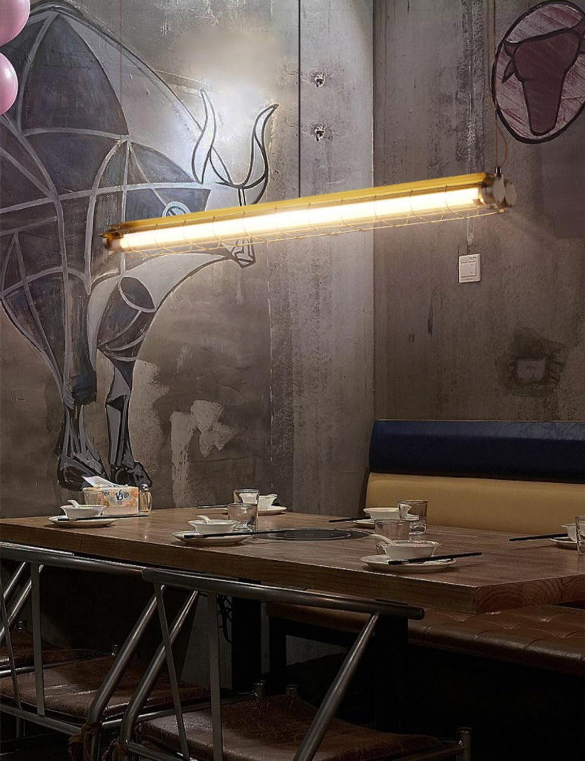 Metavaya Chandelier Artisan Glass Linearity Chandelier