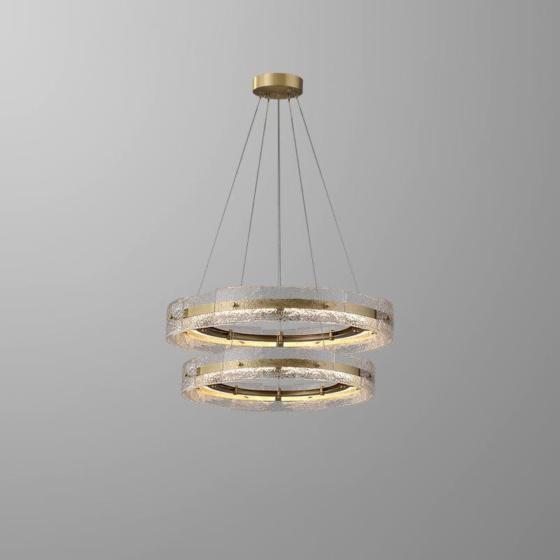 Metavaya Chandelier Two levels 80cm x H 35cm / L 31.5″ x H 13.8″ / Gold / Warm White Asta - Gold Chandelier 6938617801007 M2023101502-4