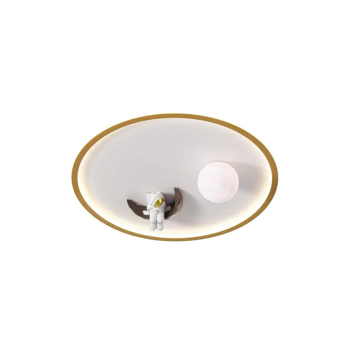 Metavaya Ceiling Lamp Style B Dia 50cm x H 13cm / ∅ 19.7″ x H 5.1″ / Gold / White ball Astronaut Ceiling Lamp 6938617813659 M2023110904-6