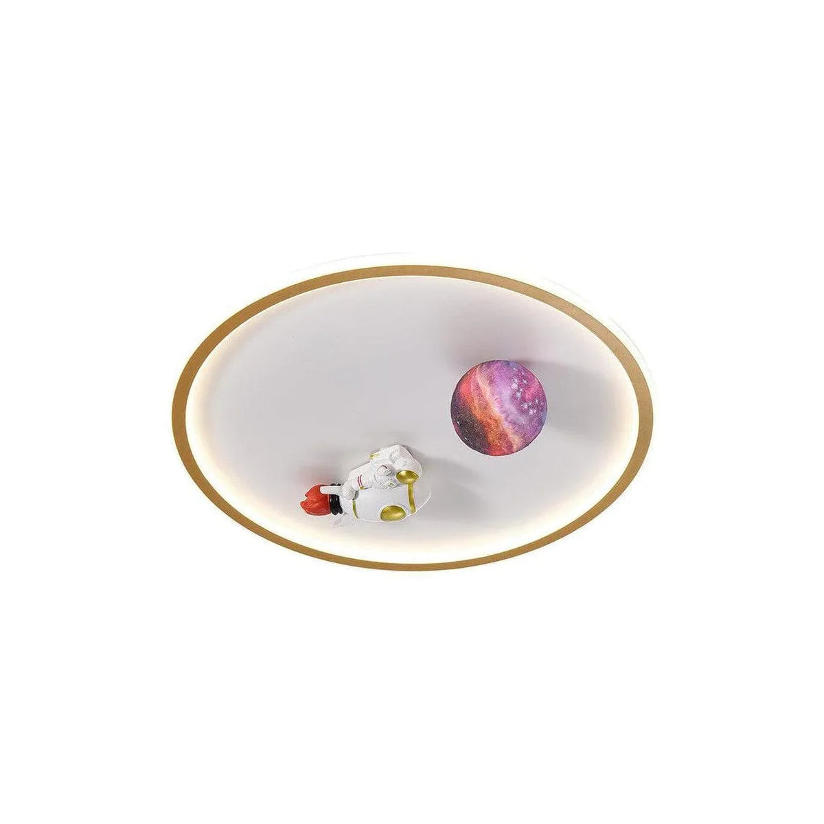 Metavaya Ceiling Lamp Style A Dia 50cm x H 13cm / ∅ 19.7″ x H 5.1″ / Gold / Colored balls Astronaut Ceiling Lamp 6938617813604 M2023110904-1