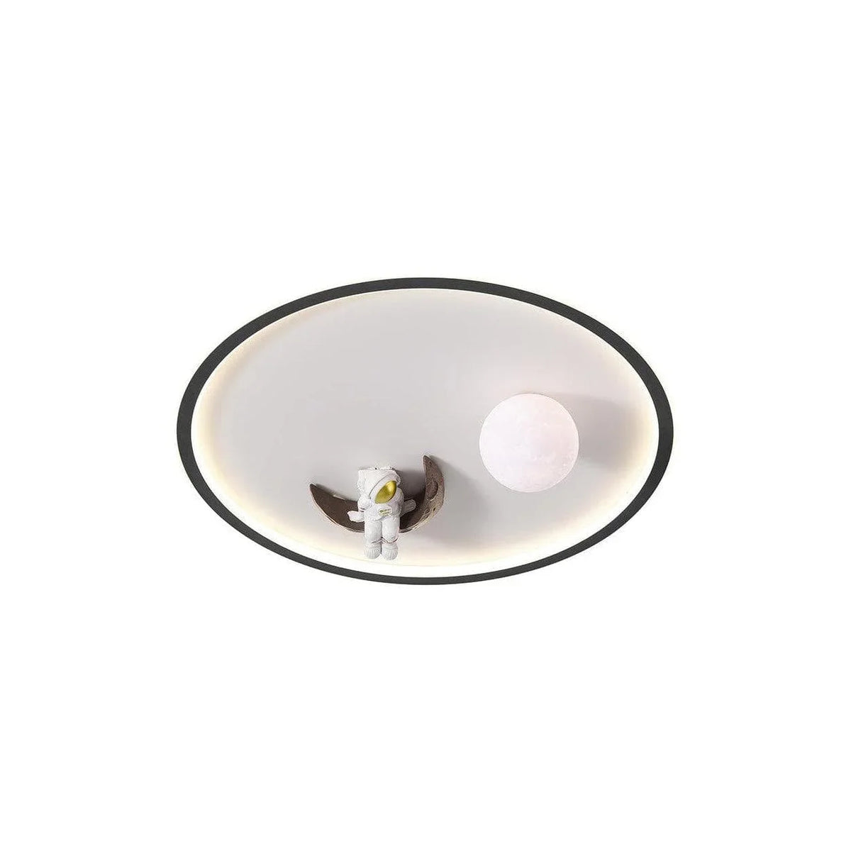 Metavaya Ceiling Lamp Style B Dia 50cm x H 13cm / ∅ 19.7″ x H 5.1″ / Black / White ball Astronaut Ceiling Lamp 6938617813673 M2023110904-8
