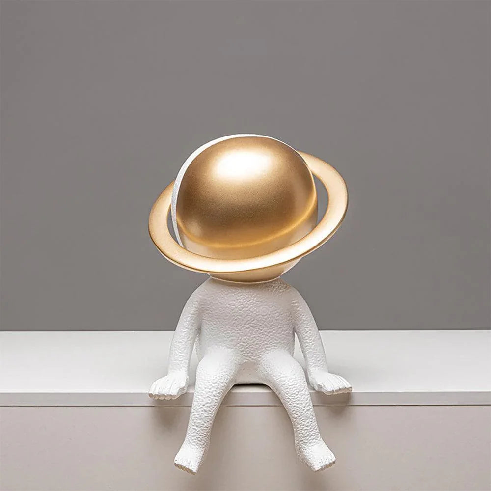 Metavaya Table lamp Without base L 24cmx W 20cm x H 39cm / L 9.4″x W 7.9″ x H 15.3″ / Gold / Warm White Astronaut LED Table lamp 6938617803940 M2023102902-1