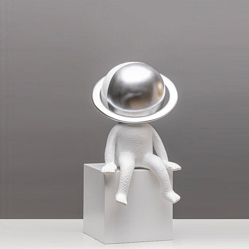 Metavaya Table lamp With base L 24cmx W 28cm x H 48cm / L 9.4″x W 11″ x H 18.9″ / Silver / Warm White Astronaut LED Table lamp 6938617803971 M2023102902-4