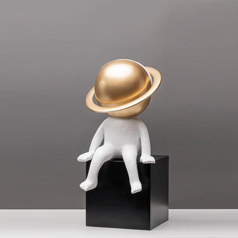 Metavaya Table lamp With base L 24cmx W 28cm x H 48cm / L 9.4″x W 11″ x H 18.9″ / Gold / Warm White Astronaut LED Table lamp 6938617803964 M2023102902-3