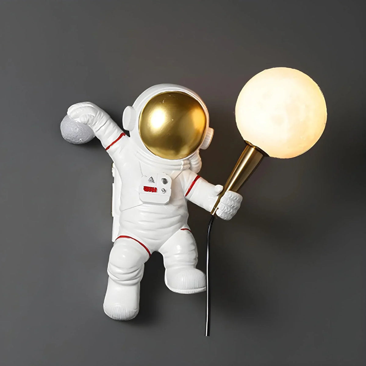 Metavaya Wall lamp Dia 25 cm x H 32 cm / ∅ 9.8″ x H 12.6″ / White Astronaut Wall Lamp 6938617818968 M2023120803-1 Astronaut Wall Lamp|Theme Design Lamp